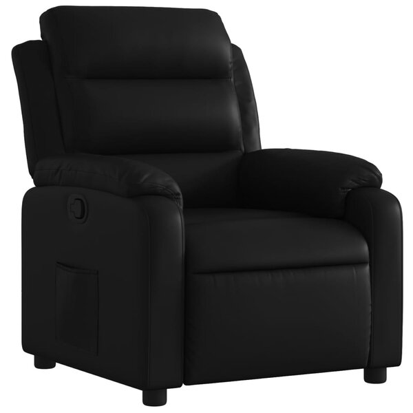 vidaXL Fauteuil inclinable Noir Similicuir