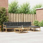 vidaXL Ensemble de canapés d'extérieur 6 pc Blanc et anthracite