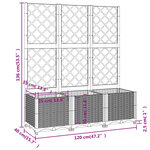 vidaXL Jardinière avec treillis Blanc 120x40x136 cm PP