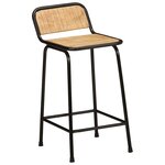 vidaXL Tabourets de bar lot de 4 bois massif manguier brut