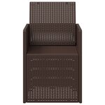 vidaXL Chaises de jardin salle à manger 2 Pièces Marron PP
