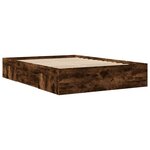 vidaXL Cadre de lit sans matelas chêne fumé 140x200 cm bois ingénierie