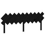 vidaXL Tête de lit Noir 196x3x80 5 cm Bois massif de pin