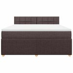 vidaXL Sommier à lattes de lit avec matelas Marron foncé 180x200 cm