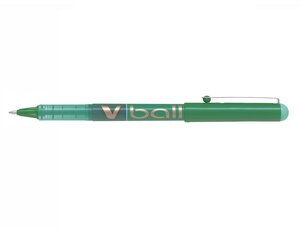 Stylo Roller Encre Liquide V-BALL 10 Pointe Large Vert PILOT