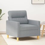 vidaXL Fauteuil Gris clair 60 cm Tissu