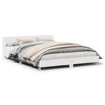 vidaXL Cadre de lit sans matelas blanc 160x200 cm bois de pin massif