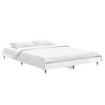 vidaXL Cadre de lit sans matelas blanc brillant 140x190 cm
