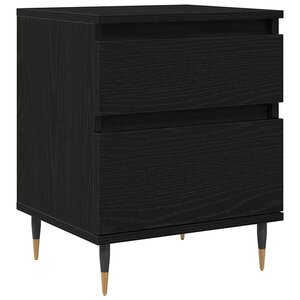 vidaXL Cabinet de chevet Chêne noir 40 x 35 x 50 cm Bois d'ingénierie