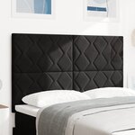 vidaXL Tête de lit en blocs diamant   Noir  Velours 160 cm