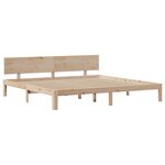 vidaXL Cadre de lit avec tête de lit sans matelas 200x200 cm