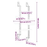 vidaXL Arbre à chat mural avec griffoir gris clair 180 cm