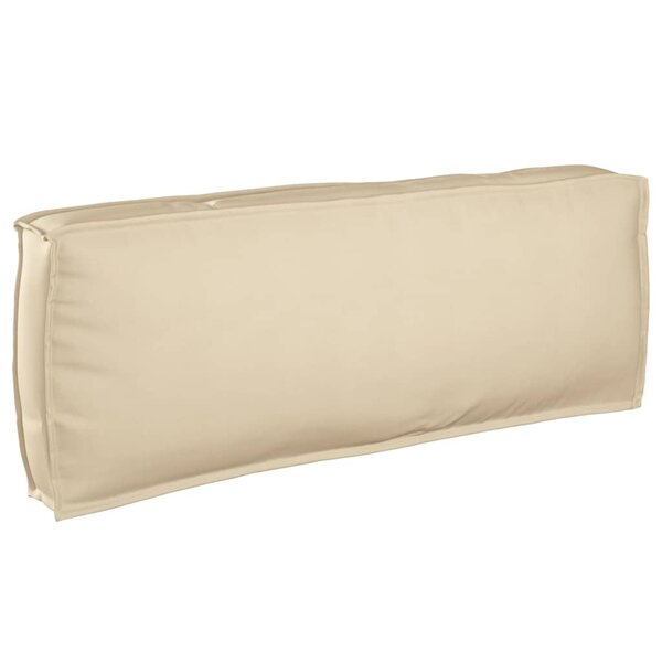 vidaXL Coussin pour dossier de palette Beige 120 x 40 x 12 cm