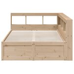 vidaXL Lit bibliothèque sans matelas 120x200 cm bois de pin massif