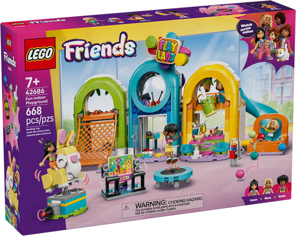 LEGO Friends L'aire de jeux d'intérieur 42686  3 mini-poupées  668 pièces  dès 7 ans