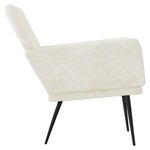vidaXL Fauteuil Crème 62x79x79 cm Velours