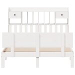 vidaXL Lit bibliothèque sans matelas blanc 160x200 cm bois pin massif