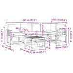 vidaXL Ensemble de canapés d'extérieur 6 Pièces Naturel et Anthracite