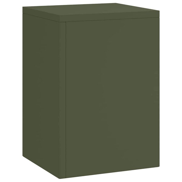 vidaXL Supports pour plantes 3 Pièces Vert olive 24 x 24 x 75 cm Acier