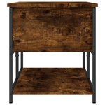 vidaXL Banc de rangement chêne fumé 100x42 5x47 cm bois d'ingénierie