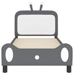 vidaXL Cadre de lit pour enfants avec tête de lit Gris clair PU