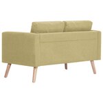 vidaXL Canapé à 2 places tissu vert