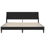vidaXL Cadre de lit avec tête de lit Noir 200 x 200 cm Velours