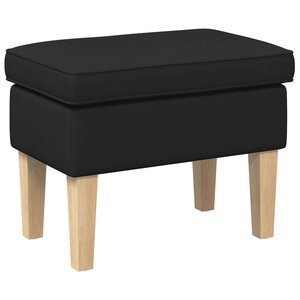 vidaXL Pouf Noir 55 x 35 x 41 cm Tissu