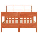 vidaXL Cadre de lit sans matelas cire marron 160x200cm bois pin massif
