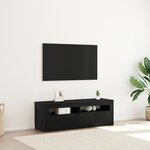 Meuble TV vidaXL avec LED Chêne Noir 120x35x40 cm Bois d'ingénierie