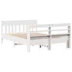 vidaXL Cadre de lit sans matelas blanc 160x200 cm bois de pin massif