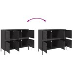 vidaXL Buffet noir 100 5x39x79 cm acier