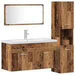 vidaXL Ensemble de meubles salle de bain 3 Pièces bois d'ingénierie