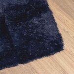 vidaXL Tapis shaggy à poils longs NAVARRA bleu marine 200x200 cm