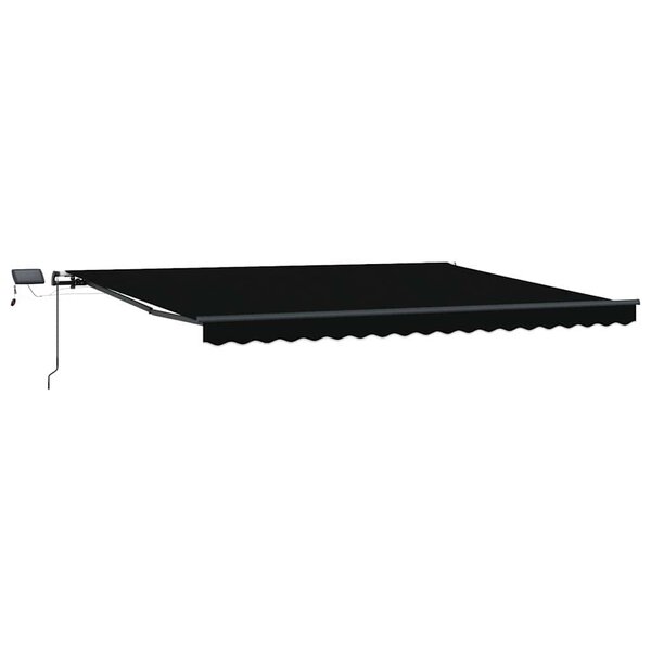 vidaXL Auvent Rétractable Noir 400 ×300 cm tissu