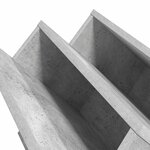 vidaXL Étagère à magazines avec étagère Gris Béton 53 x 40 x 28 5 cm