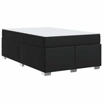 vidaXL Cadre de lit avec matelas Noir 120 x 190 cm tissu