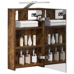vidaXL Armoire Miroir de Salle de Bain Chêne fumé 30 x 10 5 x 50 cm