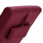 Vidaxl chaise longue avec oreiller rouge bordeaux similicuir