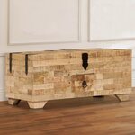 vidaXL Table basse Bois de manguier massif 80 x 40 x 35 cm