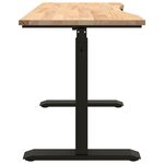 vidaXL Bureau Noir et naturel 120 x 60 cm Bois de chêne massif