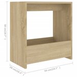 vidaXL Table d'appoint chêne sonoma 50x26x50 cm bois d'ingénierie