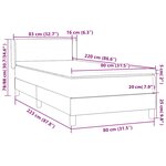 vidaXL Sommier à lattes de lit et matelas vert foncé 80x220 cm velours