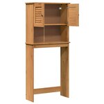 vidaXL Cabinet pour lave-linge VIGO marron miel 72 5 x 27 x 161 cm