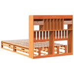 vidaXL Lit bibliothèque sans matelas cire marron 135x190 cm pin massif