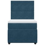 vidaXL Sommier à lattes de lit avec matelas Bleu foncé 90x200 cm