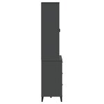 vidaXL Buffet VIKEN gris anthracite 80x40x190 cm bois massif de pin