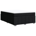 vidaXL Sommier à lattes de lit avec matelas Noir 140x190 cm Tissu