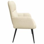 vidaXL Sofa 2 places Crème 115 x 61 x 87 cm Tissu