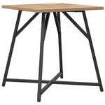 vidaXL Set de 2 tables d'appoint en chêne massif et métal